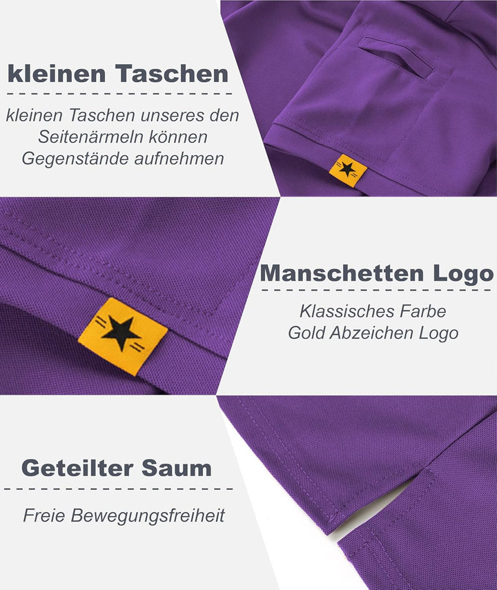 igeekwell Poloshirt Herren Kurzarm Atmungsaktives Golf-Polo-Hemd Summer Poloshirts Männer mit Brille