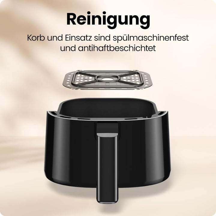 Chefman 2L Mini-Heissluftfritteuse – Kompakter und platzsparender Airfryer, Antihaftkorb, Zubereitun