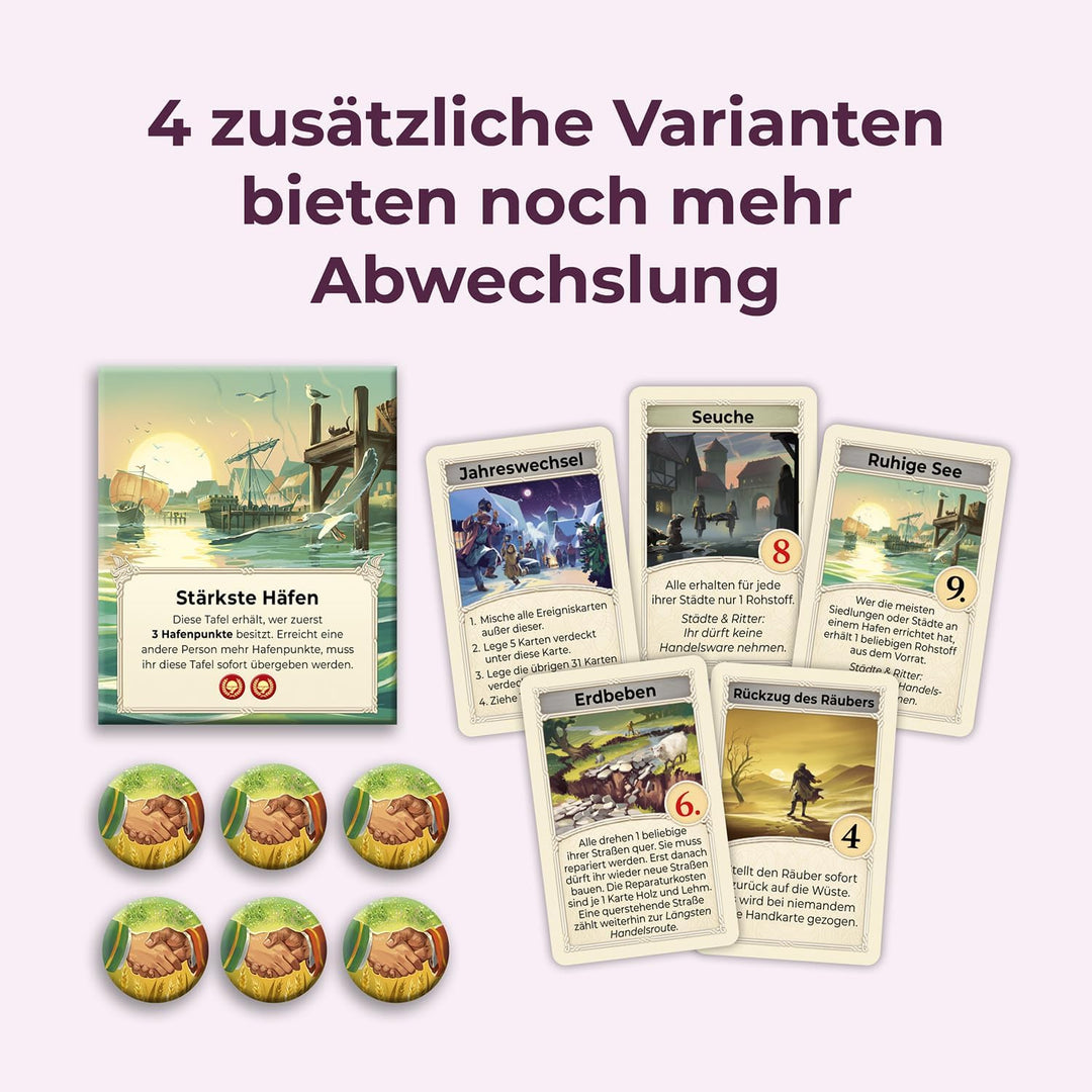 Kosmos 685140 Catan - Händler &amp; Barbaren, Erweiterung zu Catan - Das Spiel, Brettspiel für 3-4 Perso