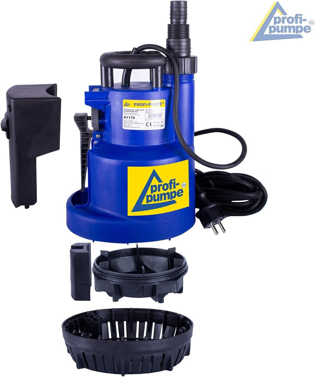 TAUCHPUMPE ZISTERNENPUMPE GARTENPUMPE KELLERPUMPE LONG-LIFE CLEAN-STAR 400 FLACHSAUGEND SCHACHTPUMPE