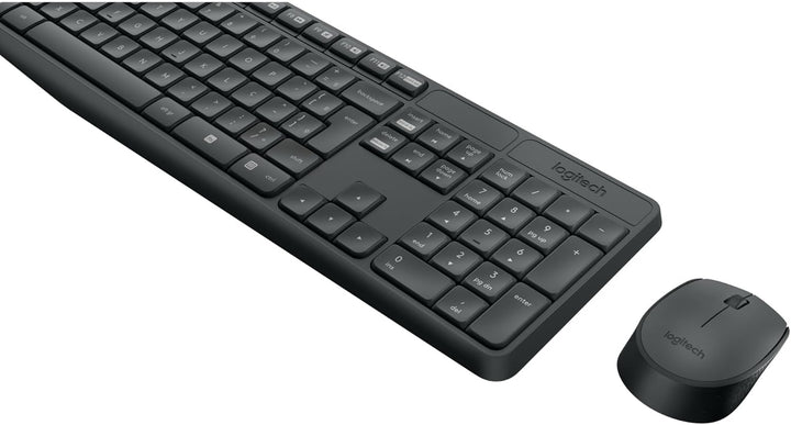Logitech MK235 Kabelloses Set mit Tastatur und Maus für Windows, 2,4 GHz kabelloser Unifying-USB-Emp