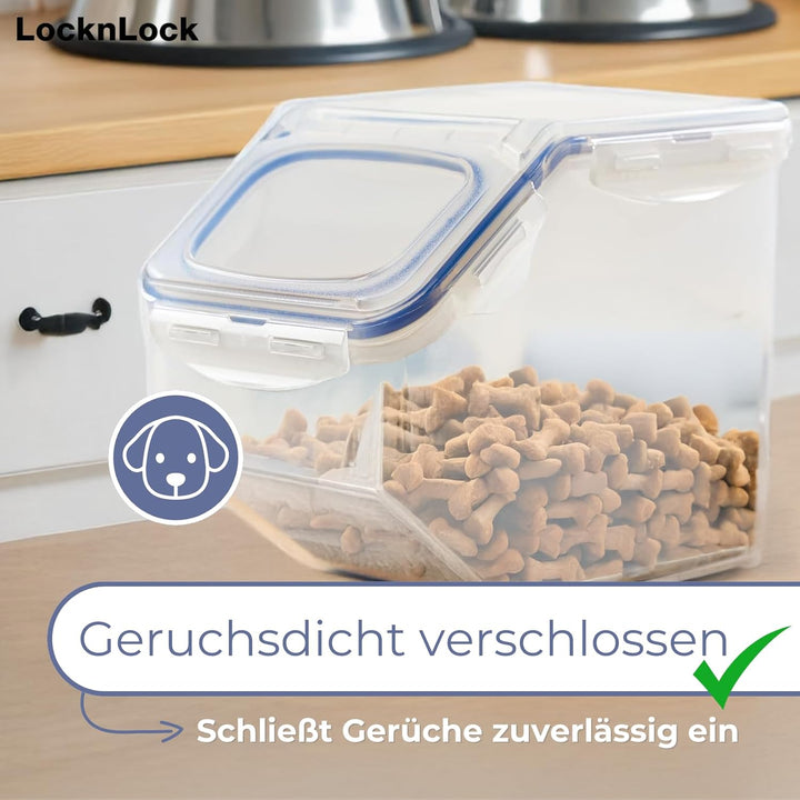 LocknLock PP Classic Küchen Caddy mit Klappdeckel | 5L | 25,7 x 15,7 x 19,1 cm | Vorratsdose Schüttd