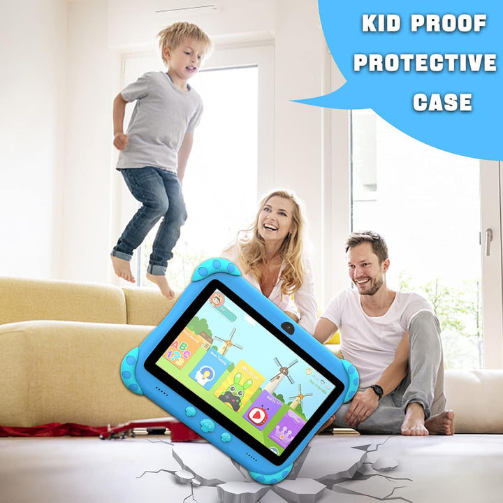 Ascrecem Kinder Tablet 7 Zoll Android Tablet für Kinder mit WiFi Dual Kamera Bluetooth,Kindersicheru