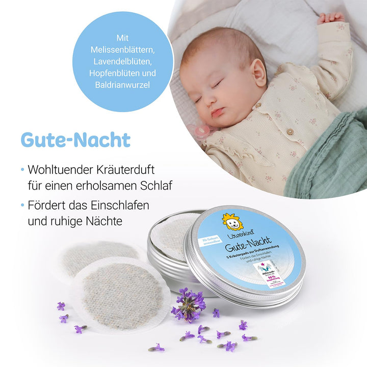 Löwenkind Geschenkset mit Dreieckshalstuch Mini (Altrosa) und Kräuterpads Gute-Nacht und Rotznäschen