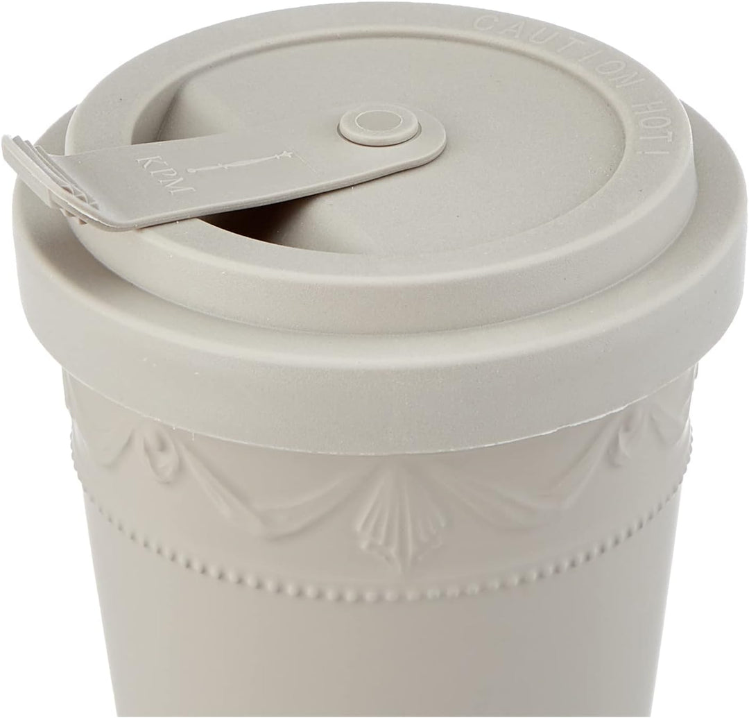 KPM Berlin KURLAND To-Go Becher - Porzellan-Becher, Kaffeebecher mit Deckel, Teebecher 0,35l, Handma
