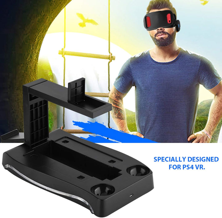 Ladestation für PS4 VR, PS4 VR Controller Ladestation Dock Stand VR Headset Stand für Konsole von VR