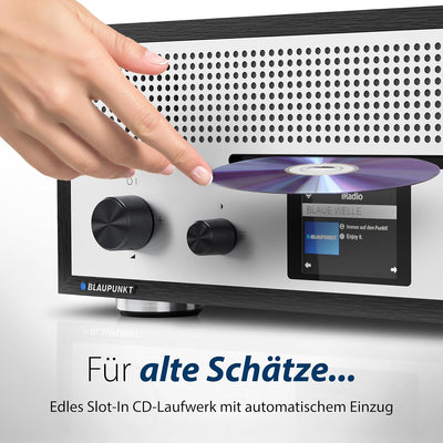 BLAUPUNKT Nostalgieradio Milano RXD 1900 DAB+ mit AUX IN und Bluetooth - 2X 15 Watt RMS Radio mit LC