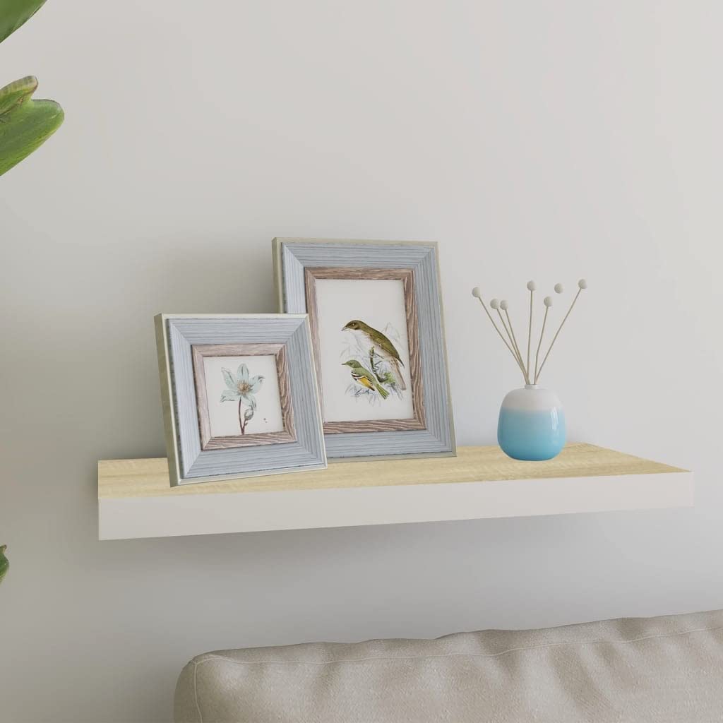Schweberegal 60x23,5x3,8 cm Floating Wall Shelf Hängeregal Regale Wandregale Regalboden Regal Eiche