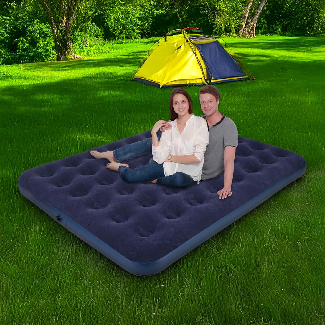 AVENLI Camping Luftmatratze für 2 Personen 203x152x22 cm aufblasbare Matratze Luftbett blau