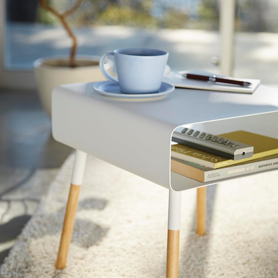 Low side table - Plain - white Weiss, Weiss