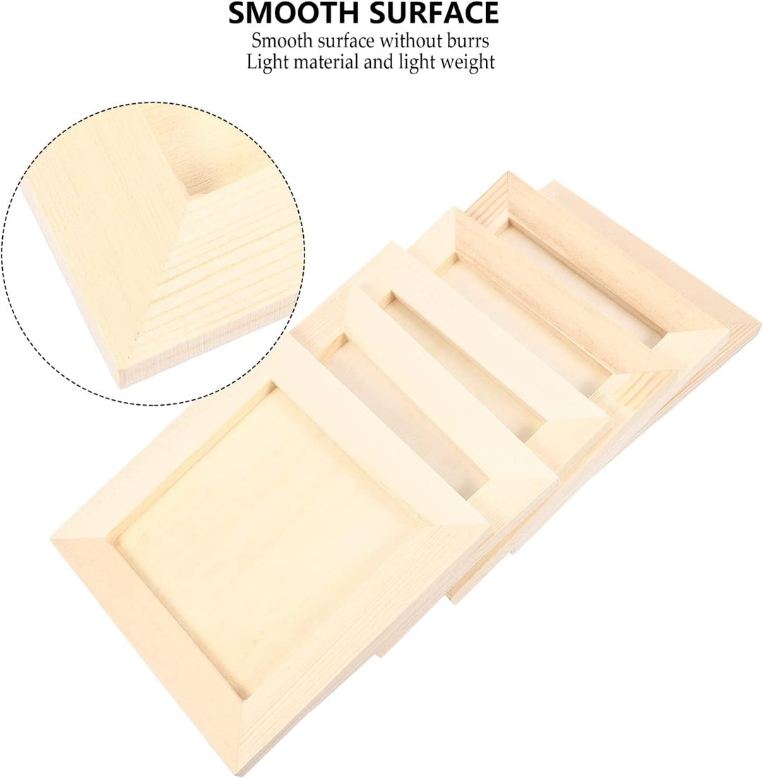 NUOBESTY Rustikale Bilderrahmen 18 STK Unlackiertes Holz Unlackiertes Holz Bilderrahmen DIY Holz Bil