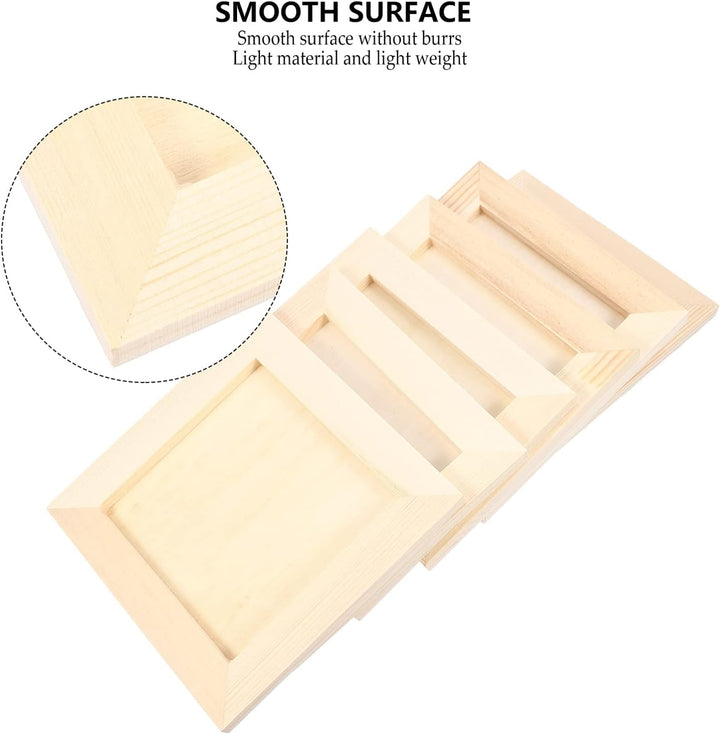 NUOBESTY Rustikale Bilderrahmen 18 STK Unlackiertes Holz Unlackiertes Holz Bilderrahmen DIY Holz Bil