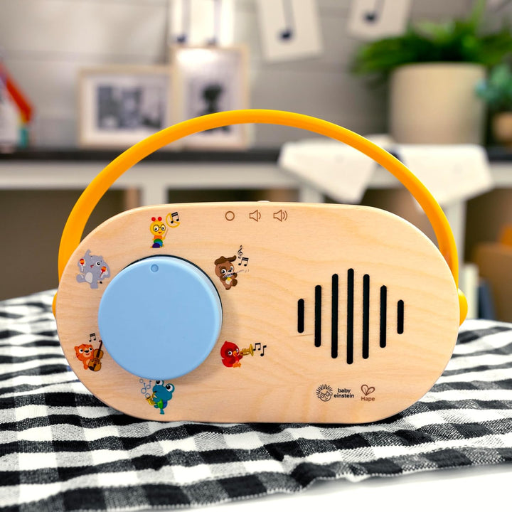 Baby Einstein, Hape Discovery Radio Spielzeugradio – Montessori-inspiriertes Baby-Radio Ab 6 Monaten
