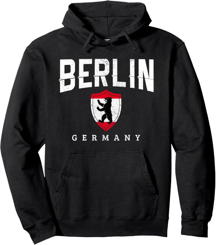 Berlin Deutschland Bär Flagge Souvenir Reise Deutschland Pullover Hoodie
