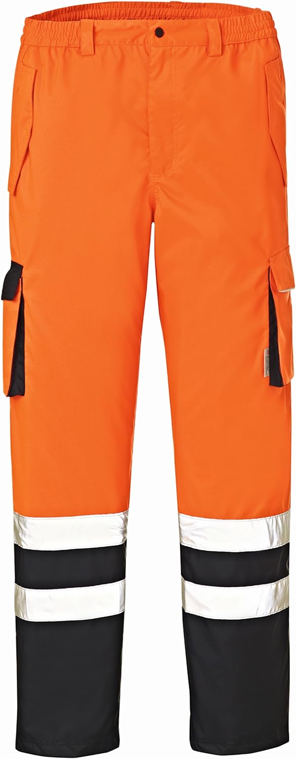 4 Protect Warnschutz Bundhose Baltimore 3491 Wetterschutzhose S S Orange/Blau, S Orange/Blau