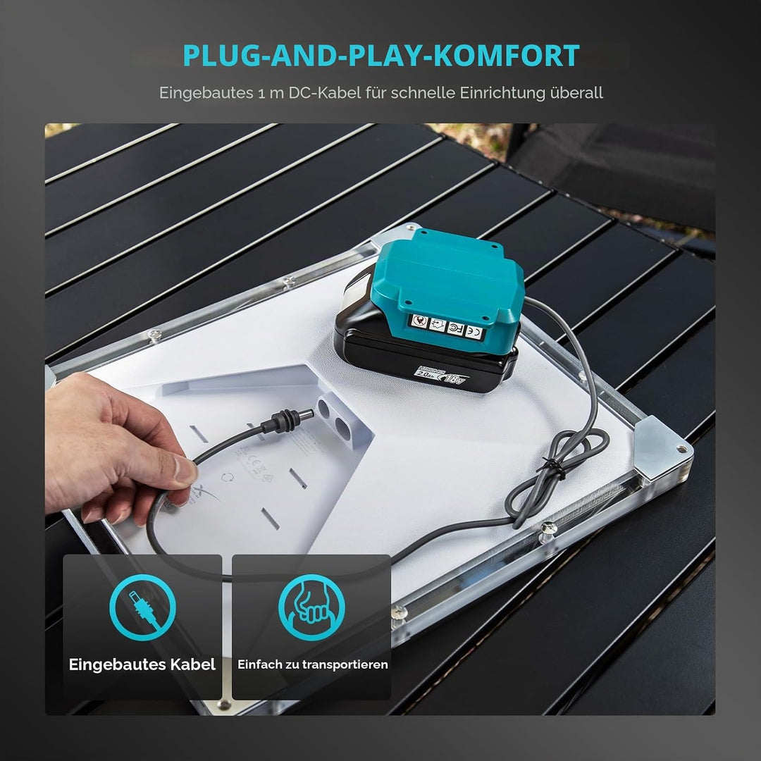 Akku-Adapter für Starlink Mini – Kompatibel mit Makita 18V Akkus, 60W 20V/3A Stromversorgung, Tragba