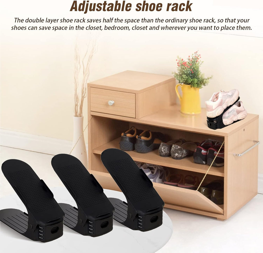 30 Stück Einstellbare Schuhregale - Schuhschlitz Organizer | Schuhorganizer Platzsparend Schrank | V