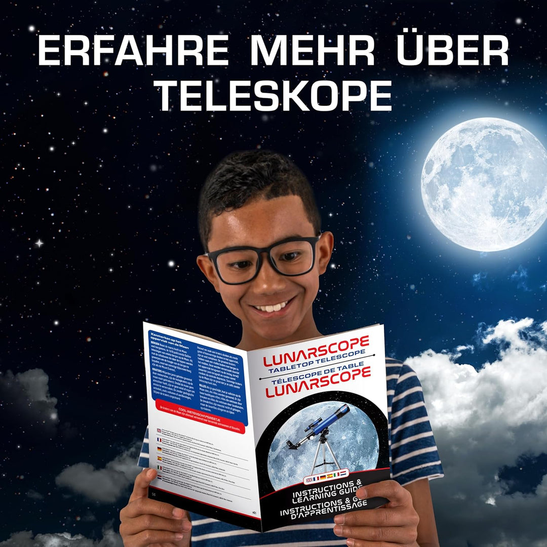 Blue Marble NASA Kinder-Teleskop für den Mond – 90-fache Vergrösserung, mit Zwei Okularen, Tischstat