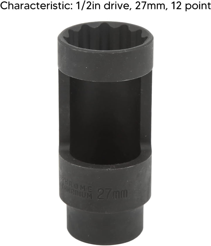 Einspritzdüsen-Entfernungswerkzeug, Einspritzdüsen-Stecknuss, 1/2-Zoll-Antrieb, 27 Mm, 12-kant, Chro