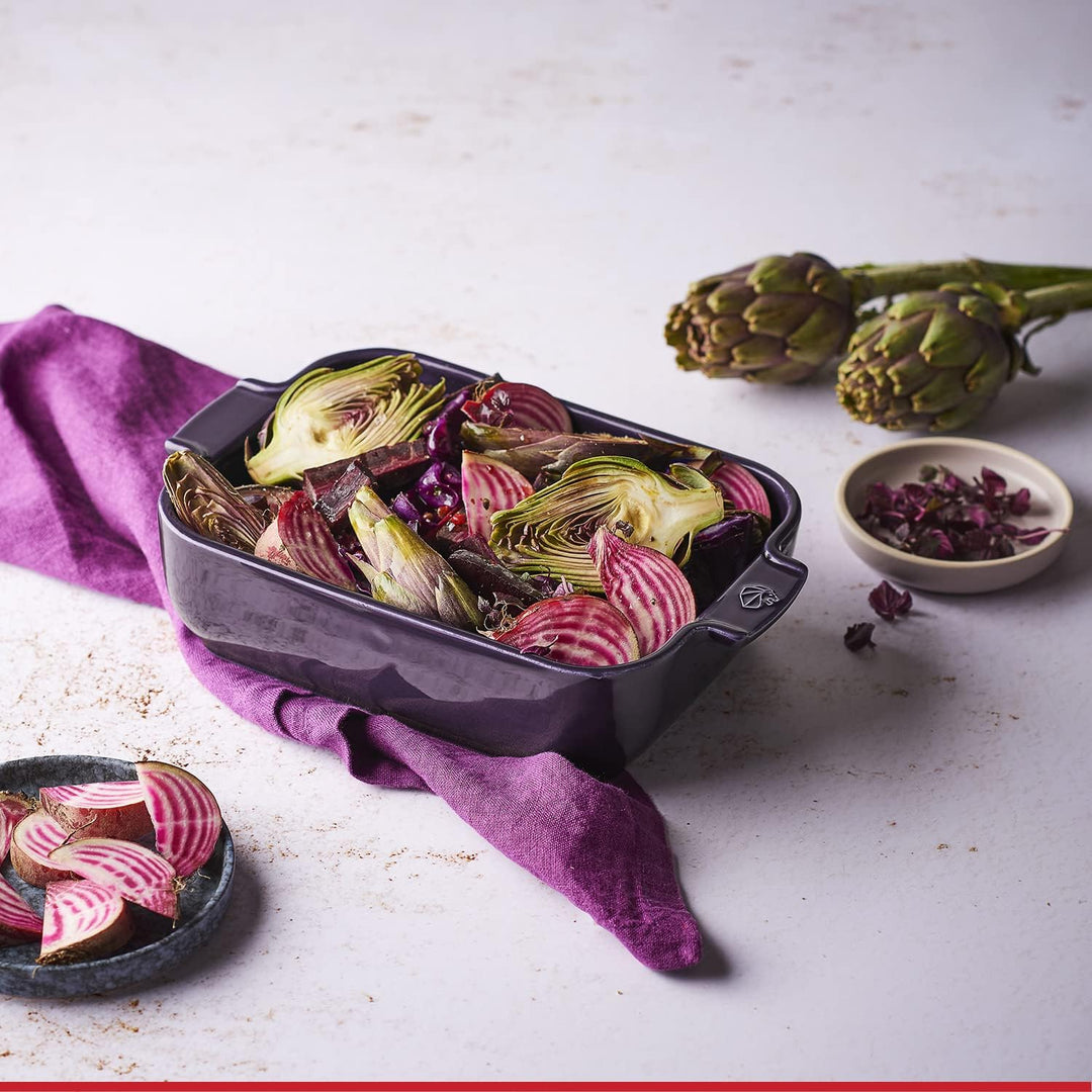 PEUGEOT - Rechteckige Auflaufform aus Keramik - 40 cm x 27,2 cm x 8,3 cm - Fassungsvermögen: 5,2 L -