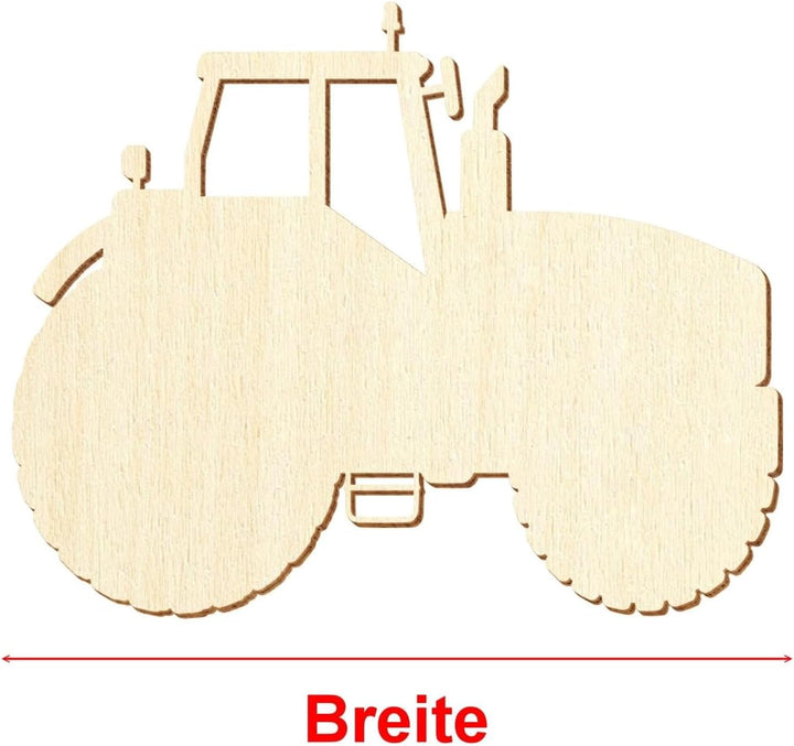 Holz Traktor V3 - Deko Basteln 5-50cm, Pack mit:100 Stück, Breite:39cm breit 39cm breit 100 Stück, 3