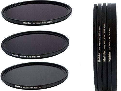 HAIDA Slim PRO II Digital MC Neutral Graufilter Set bestehend aus ND8, ND64, ND1000 Filtern 72mm ink