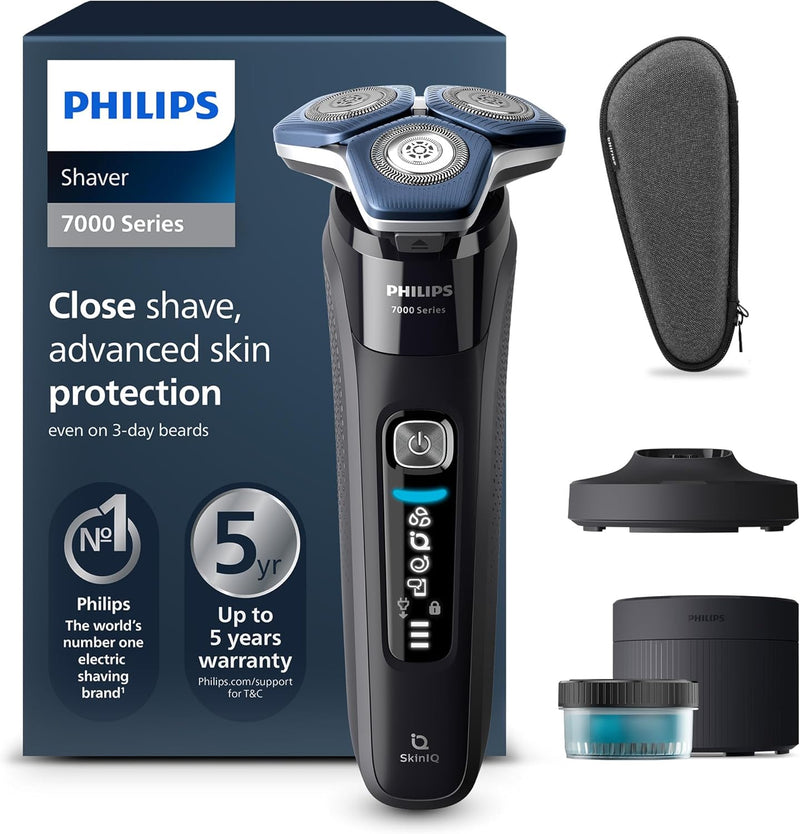 Philips Shaver Series 7000 – Elektrischer Nass- und Trockenrasierer für Herren mit ausklappbarem Tri