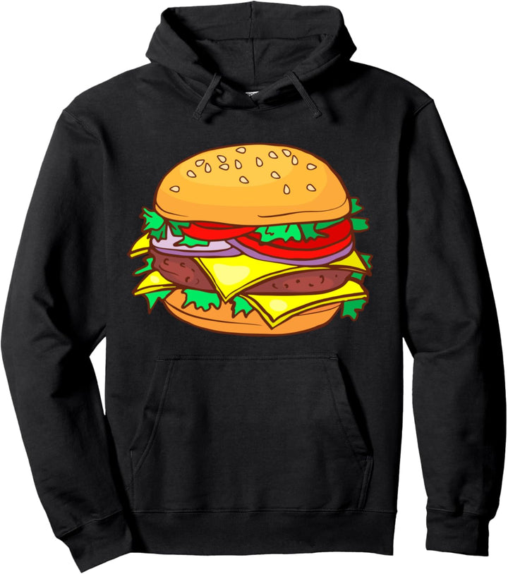 Hamburger Cheeseburger Burger Fast Food Imbiss Pullover Hoodie