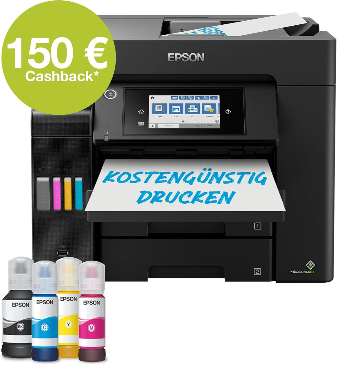 Epson EcoTank ET-5855 DIN-A4-Multifunktions-Wi-Fi-Tintentankdrucker mit Fax ET-5855 Standard, ET-585