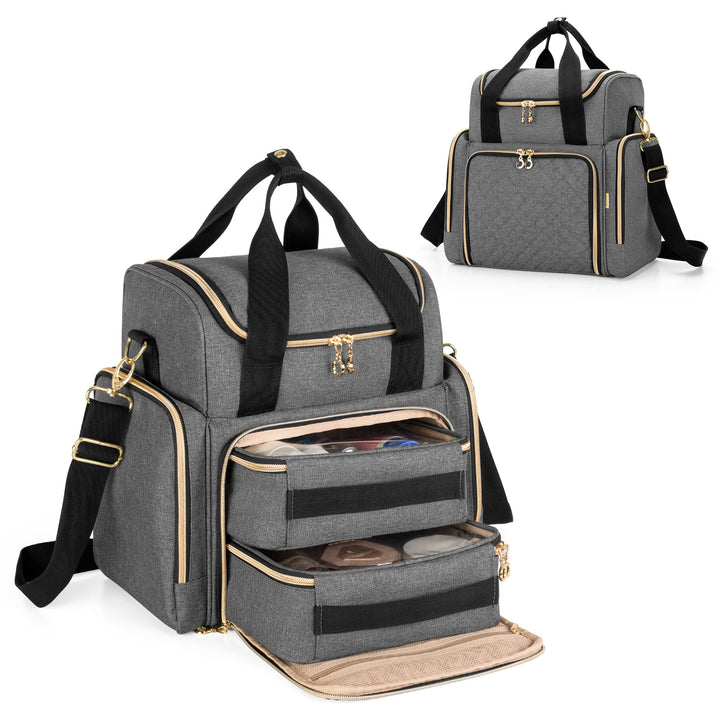 Luxja Kulturtasche Damen, Make Up Organizer Tasche, Kosmetikkofffer für Make up, Kosmetiktasche zum