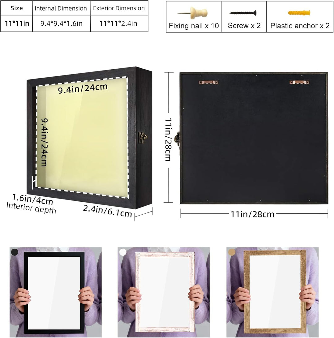 TJ. MOREE Blumen Schatten Box Display Case Large Schattenkasten Rahmen mit Glas Fenster Tür Bilderra