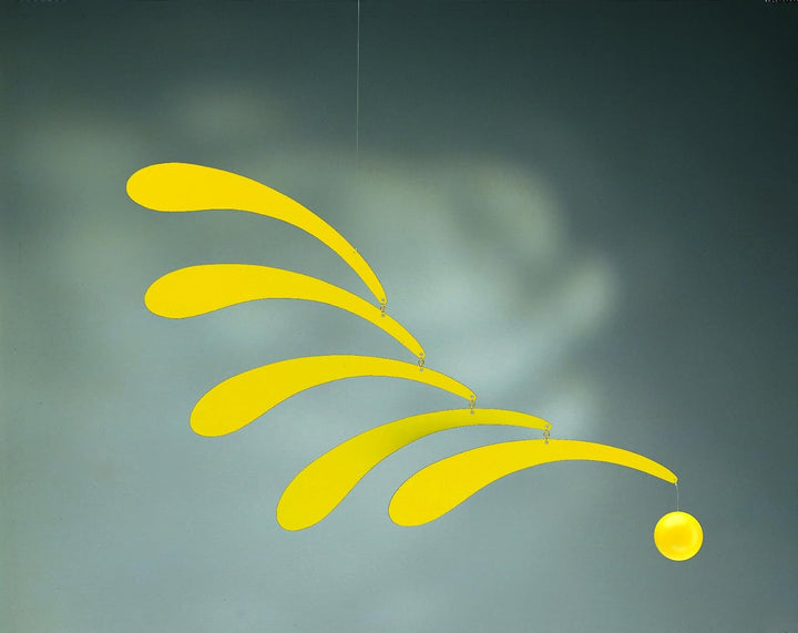 Flensted Flowing Rhythm, Yellow Mobile, Stahl, gelb/schwarz, 30x45cm, Gelb/Schwarz