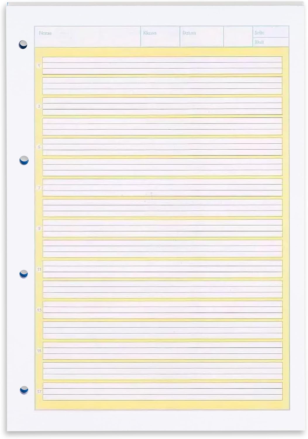 Herlitz 215020 Arbeitsblock A4, Lineatur 02 (liniert), FSC Mix, 5-er Pack