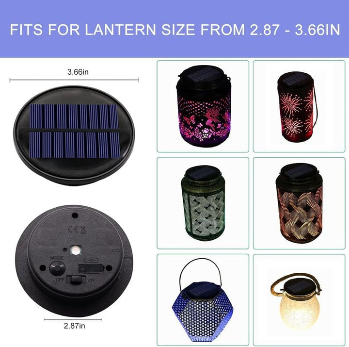 YJFWAL Ersatzteile für Solarleuchten, 8 Farben optional, 9,5 cm Durchmesser, 10 Lumen, LED Laternen,