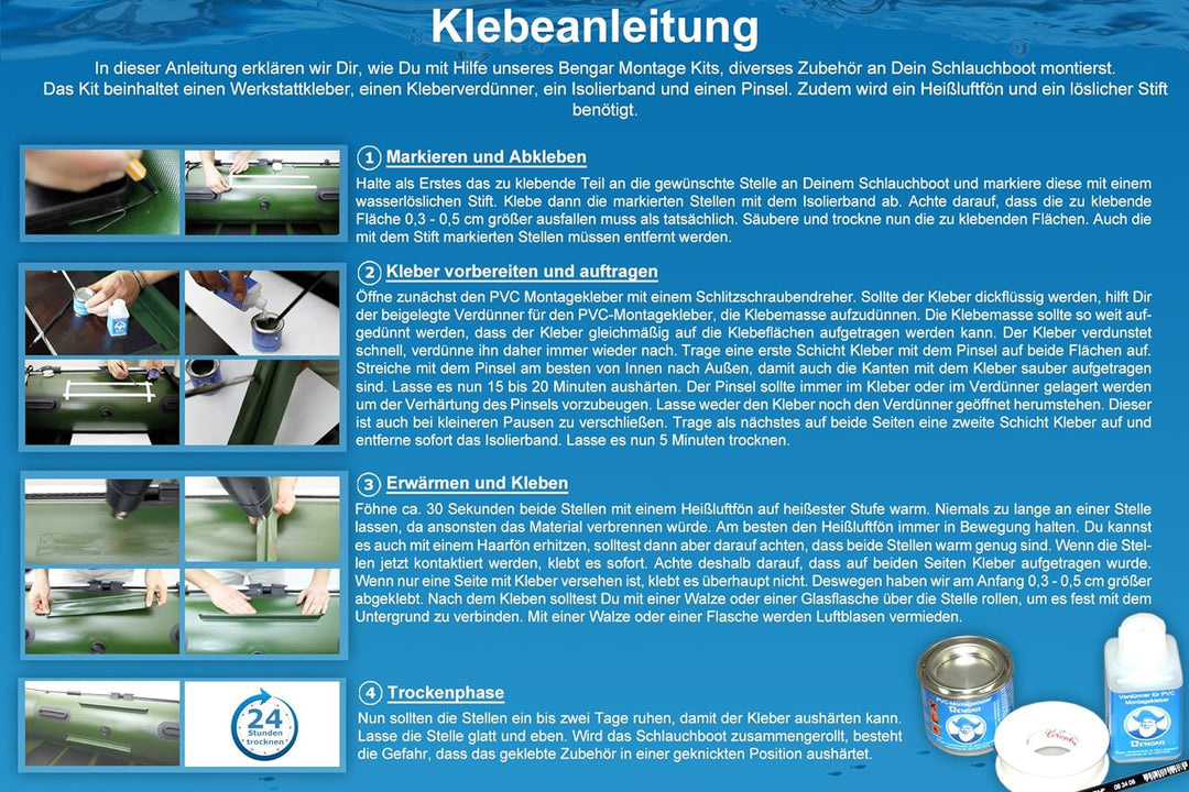 Railblaza Set: Positionslicht + Teleskopverlängerung(570-1170mm) + Sideport, LED 3 Farben