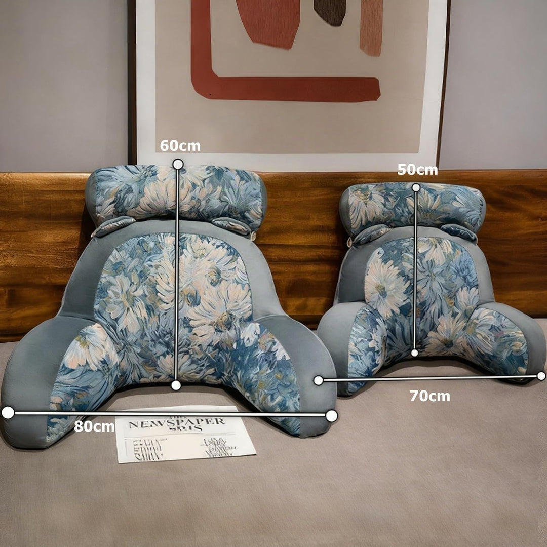 Rückenkissen für Bett und Sofa mit Armlehnen Ergonomisches Lesekissen Erwachsene Atmungsaktives Lese