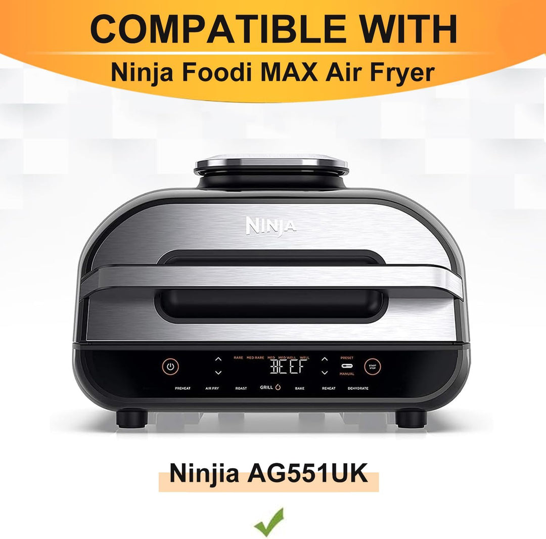 100 Stück Backpapier für Heissluftfritteuse Ninja Foodi MAX Grill & Air Fryer AG551EU AG551EUCP, Rec
