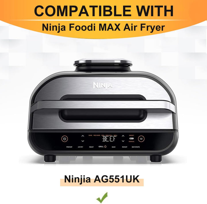 100 Stück Backpapier für Heissluftfritteuse Ninja Foodi MAX Grill & Air Fryer AG551EU AG551EUCP, Rec