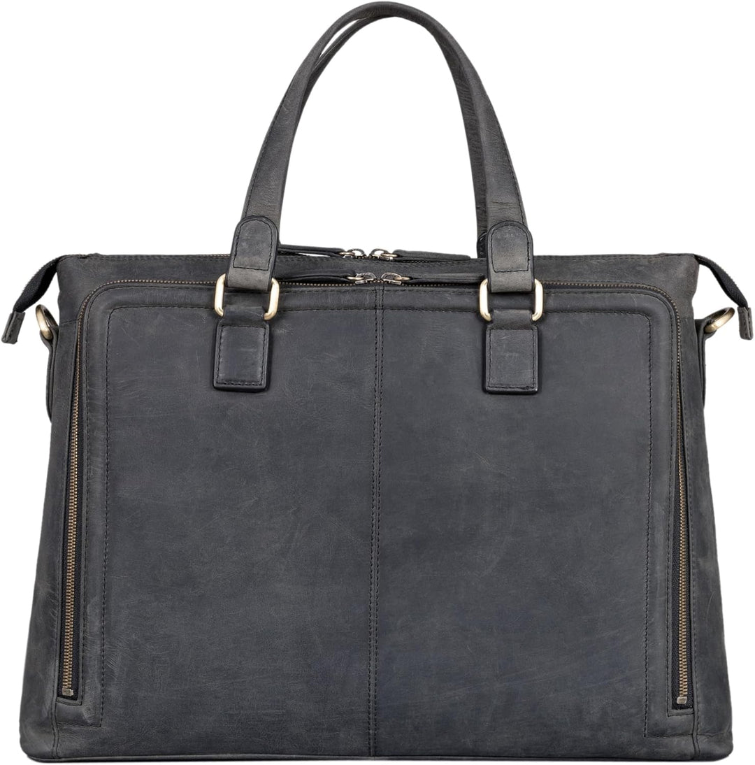 STILORD 'Claire' Businesstasche Damen Leder 15 Zoll Laptoptasche DIN A4 Aktentasche Umhängetasche un