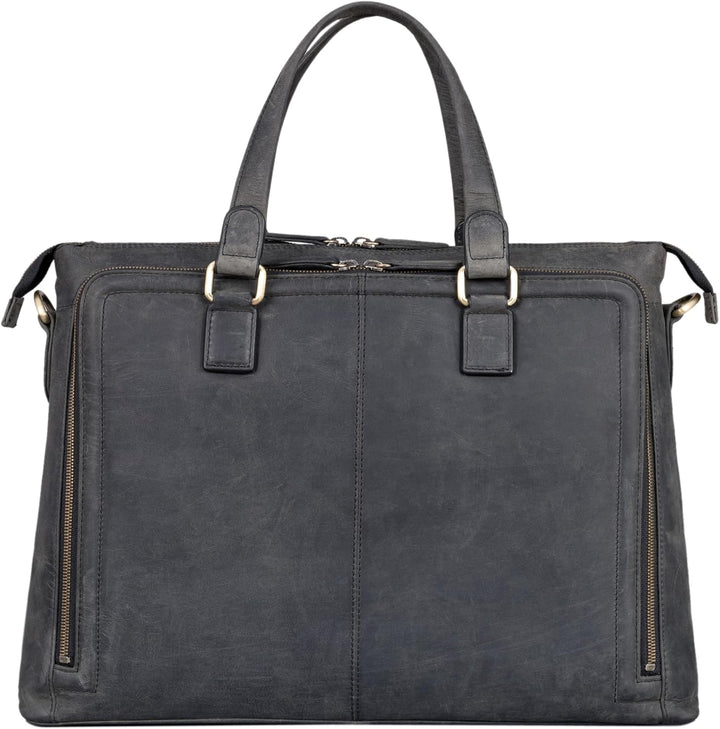 STILORD 'Claire' Businesstasche Damen Leder 15 Zoll Laptoptasche DIN A4 Aktentasche Umhängetasche un