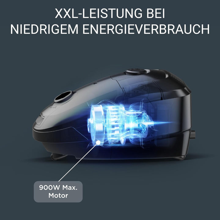 Rowenta RO3143 Power XXL Bodenstaubsauger mit Beutel | 900 Watt | 4,5 L Staubbeutel | 12 m Aktionsra