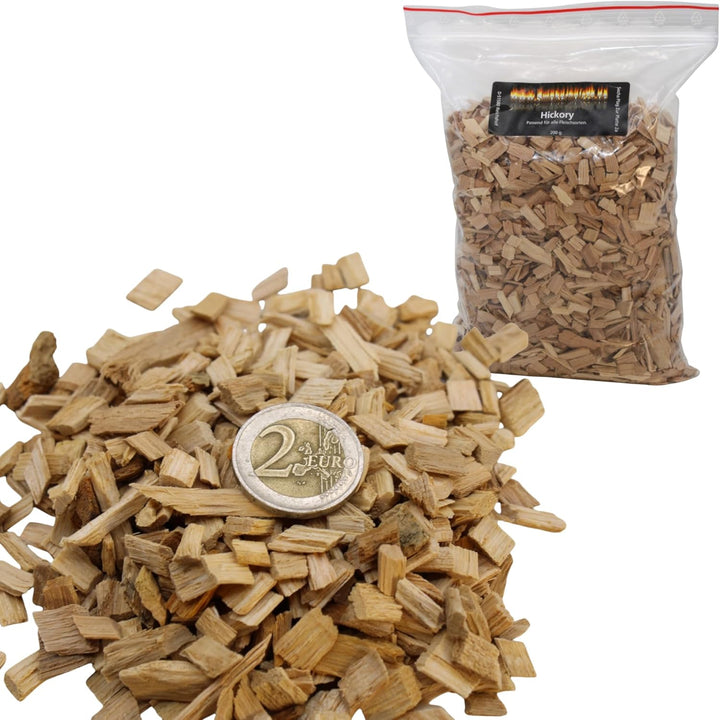 Räucherchips Starterset – Buche, Apfel, Hickory, Kirsche & Pflaume 5×200 g – | BBQ Smoker Holzchips