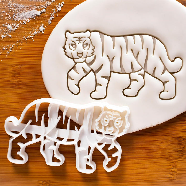 2er Set Tiger Ausstechformen (Formen: Tiger Gesicht und Tiger Körper), 2 Teile, Bakerlogy