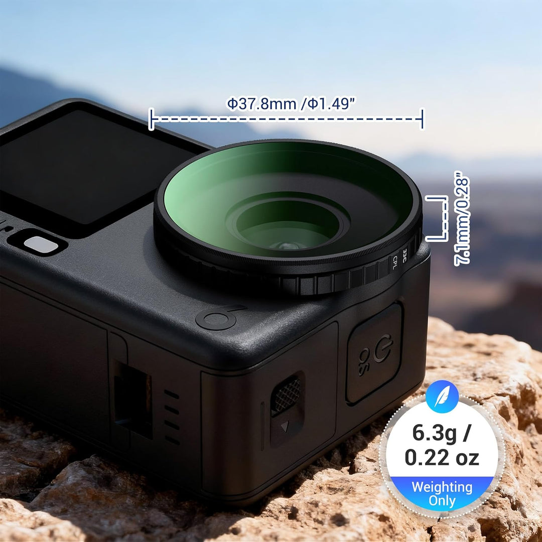 JJC Osmo Action 6 Black Mist 1/2 Filter,Black Diffusion Filter für DJI Osmo Action 6 mit Filteretui
