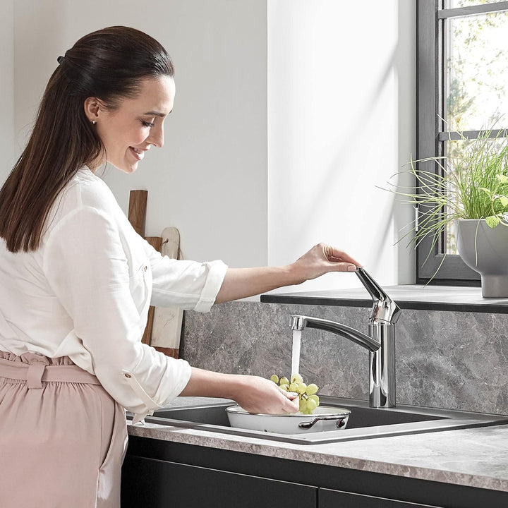 hansgrohe Küchenarmatur MyCube, Wasserhahn Küche mit Auslauf Höhe 160 mm, wassersparend, 360° drehba