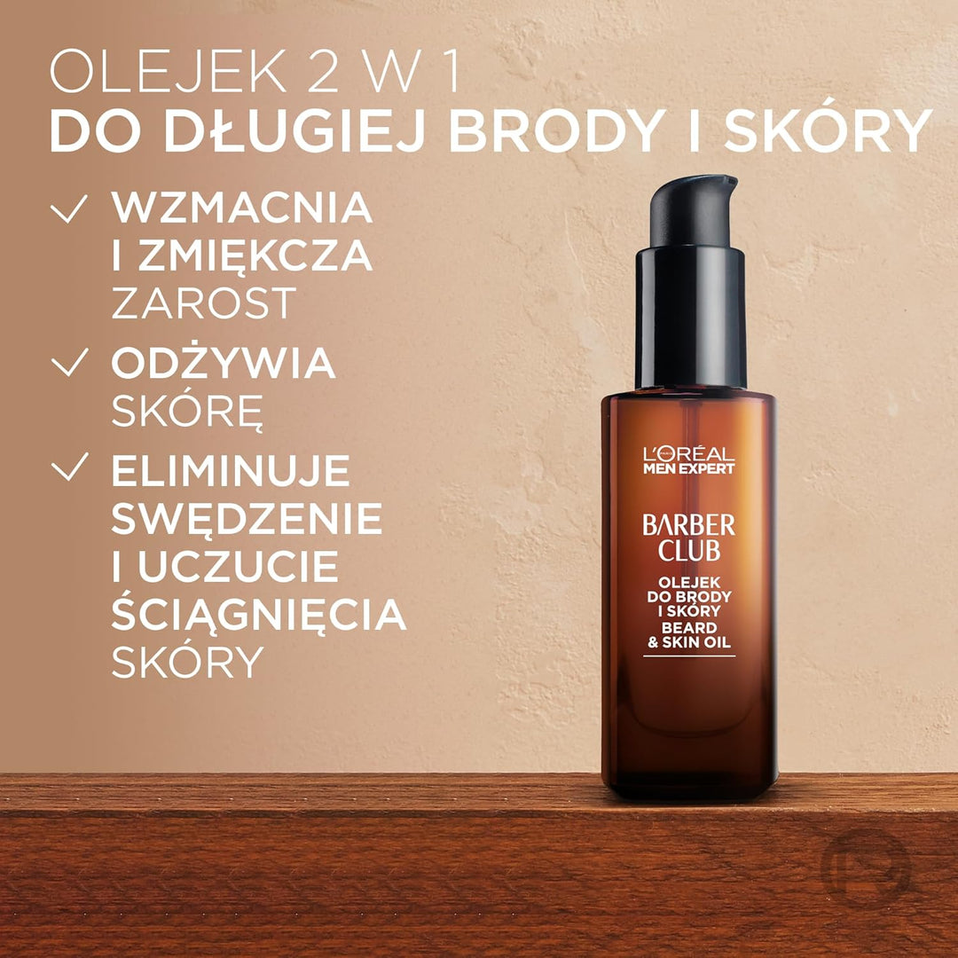 L'Oréal Paris Men Expert Barber Club Langbart und Lederöl, 30 ml