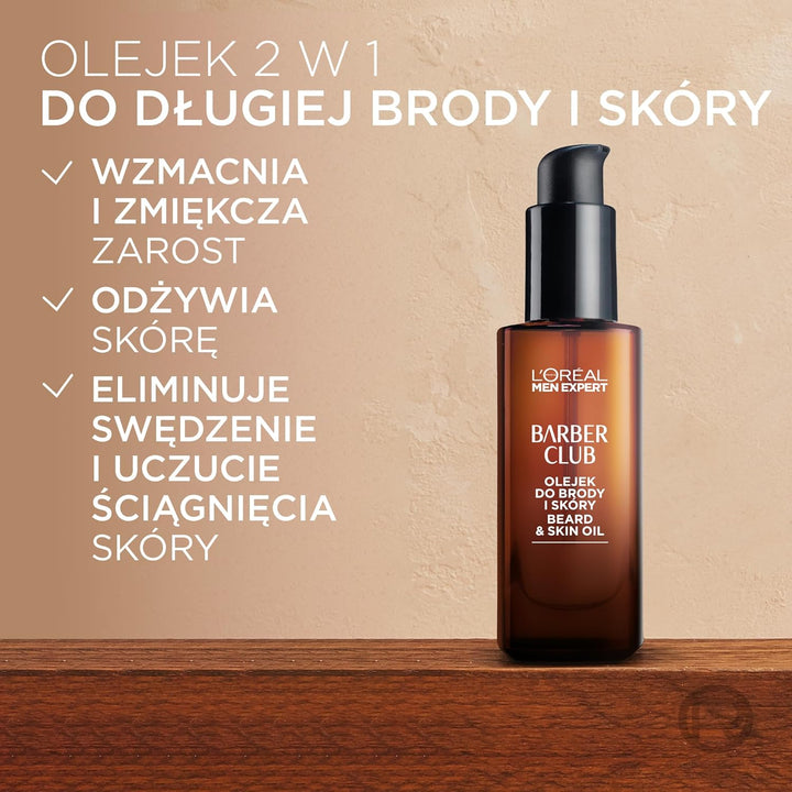 L'Oréal Paris Men Expert Barber Club Langbart und Lederöl, 30 ml
