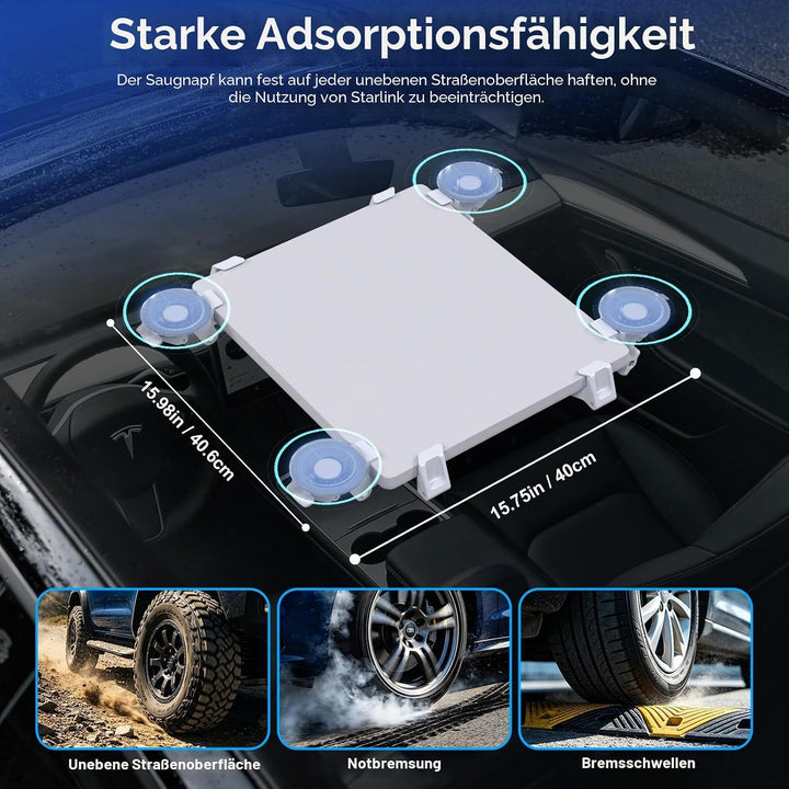 für Starlink Mini-Halterung fürs Auto, für Starlink Mini-Saugnapfhalterung Zubehör, Linkoostar Anti-