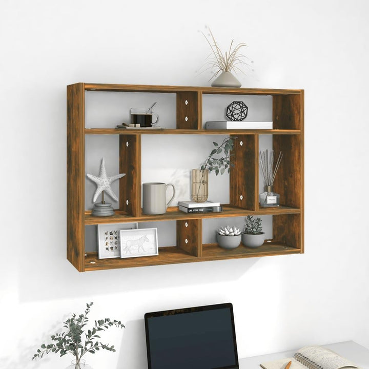 vidaXL Wandregal Räuchereiche 75x16x55 cm Holzwerkstoff, Räuchereiche