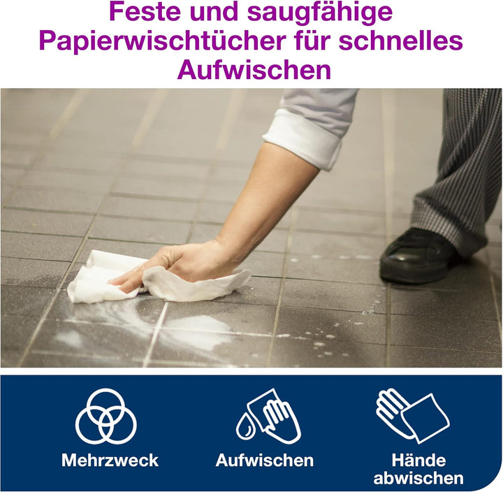 Tork Starke Mehrzweck-Papierwischtücher mit Innenabrollung Weiss M2, Saugfähig, 6 × 457 Blatt, 10125